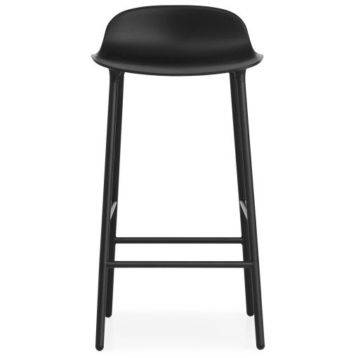 Form Barstool barkruk 65 cm met stalen onderstel zwart