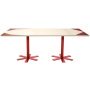 Parrot tafel 90x200 crème-roze patroon