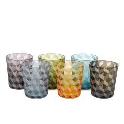 Multicolour Blocks glas set van 6