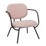 Pi fauteuil met armleuning roze