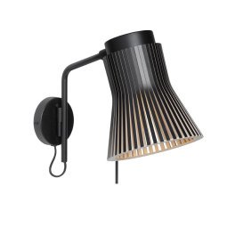 Petite 4630 wandlamp met directe wandaansluiting zwart