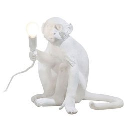 Monkey Sitting tafellamp wit