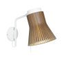 Petite 4630 wandlamp met directe wandaansluiting walnoot