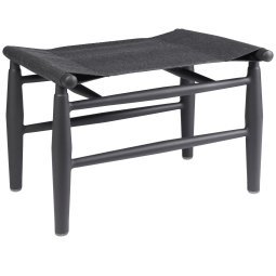 Aluminium Triangle ottoman black, ardoise