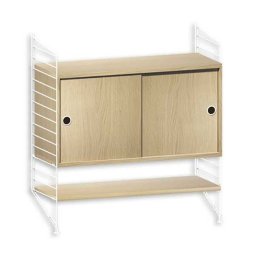 Dressoir small, wit/eiken