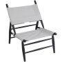 Aluminium Triangle fauteuil charbon, doek gris