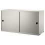 Kast met schuifdeur 78 x 30 x 42 cm beige