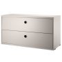Cabinet with two drawers 78 x 30 x 42 cm beige