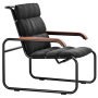 S35 N all seasons fauteuil zwart met kussen antraciet