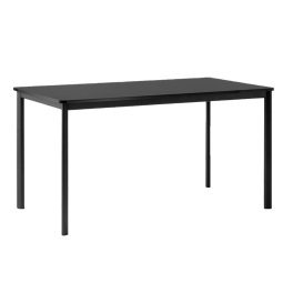 Drip HW58 tafel 140x80 zwart onderstel black fenix