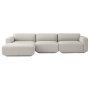 Develius bank 3-zits met chaise longue links Maple 112