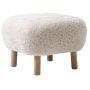 Little Petra poef Sheepskin moonlight, eiken