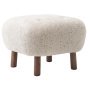 Little Petra poef Sheepskin Moonlight, walnoot