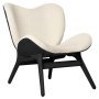 A Conversation Piece Low fauteuil zwart eiken, Teddy White