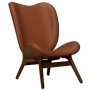 A Conversation Piece Tall fauteuil donker eiken, leer Cognac