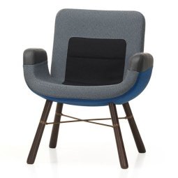 East River Chair fauteuil stofmix blauw