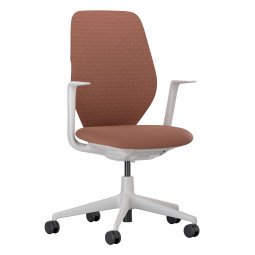 ACX Soft fixed bureaustoel grijs onderstel Terracotta