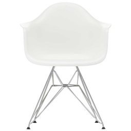 Eames DAR stoel verchroomd onderstel, White
