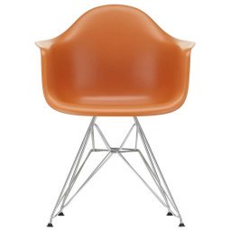 Eames DAR stoel verchroomd onderstel, Rusty Orange