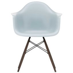 Eames DAW stoel donker esdoorn onderstel, Ice Grey