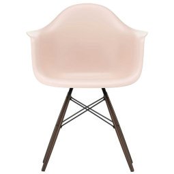 Eames DAW stoel donker esdoorn onderstel, Pale Rose