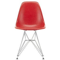 Eames DSR Fiberglass stoel chroom onderstel, classic red
