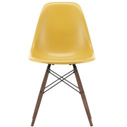 Eames DSW Fiberglass stoel esdoorn donker, ochre light