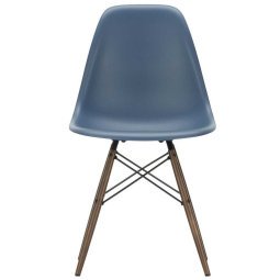 Eames DSW stoel donker esdoorn onderstel, Sea Blue