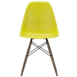 Eames DSW stoel donker esdoorn onderstel, Mustard