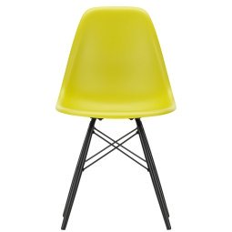 Eames DSW stoel zwart esdoorn onderstel, Mustard