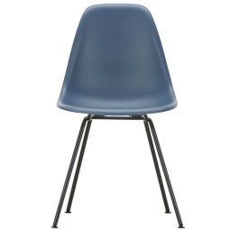 Eames DSX stoel zwart gepoedercoat onderstel, Sea Blue