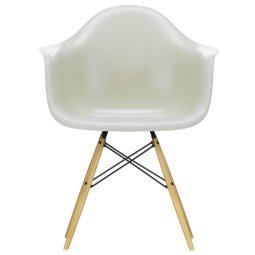 Eames DAW Fiberglass stoel geelachtig esdoorn,parchment