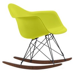 Eames RAR schommelstoel esdoorn donker onderstel, Mustard