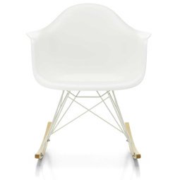 Eames RAR schommelstoel met wit gepoedercoat onderstel, White