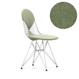 Eames Wire Chair DKR-2 stoel verchroomd onderstel Hopsak 87