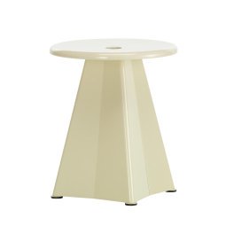 Tabouret Métallique kruk Prouvé Blanc Colombe (Ecru)