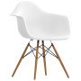 Eames DAW stoel essen onderstel, White