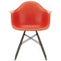 Eames DAW stoel donker esdoorn onderstel, Poppy Red