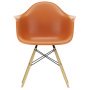 Eames DAW stoel essen onderstel, Rusty Orange