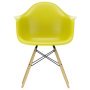 Eames DAW stoel geelachtig esdoorn onderstel, Mustard