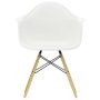 Eames DAW stoel geelachtig esdoorn onderstel, White