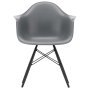 Eames DAW stoel zwart esdoorn onderstel, Granite Grey