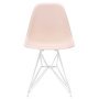 Eames DSR stoel wit gepoedercoat onderstel, Pale Rose