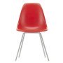 Eames DSX Fiberglass stoel chroom, classic red