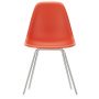 Eames DSX stoel verchroomd onderstel, Poppy Red