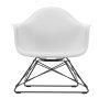 Eames LAR loungestoel zwart onderstel, Cotton White