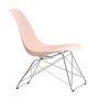 Eames LSR fauteuil verchroomd onderstel, Pale Rose