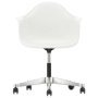 Eames PACC stoel, draaibaar met wielen wit
