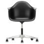 Eames PACC stoel, draaibaar met wielen diepzwart