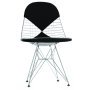 Eames Wire Chair DKR-2 stoel verchroomd onderstel zwart